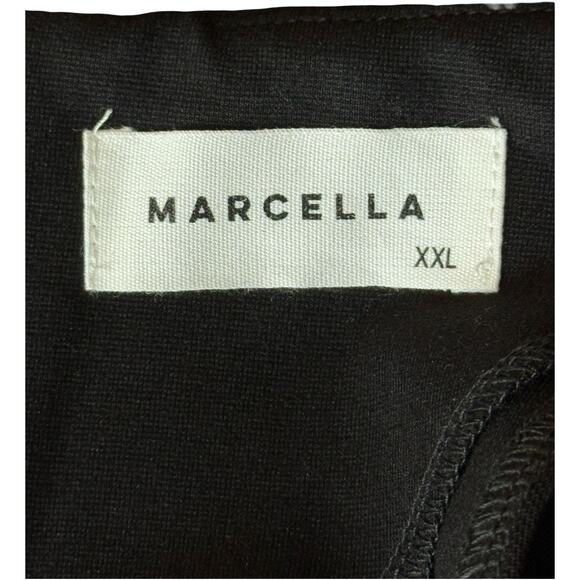 Marcella Amelia Ponte Mesh funnel neck midi dress black size XXL - Picture 6 of 9